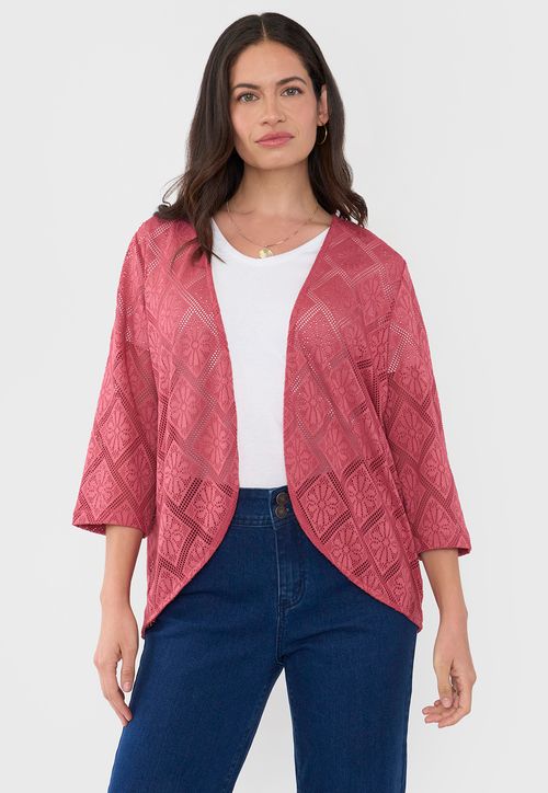 Tapado Mujer Calado Coral