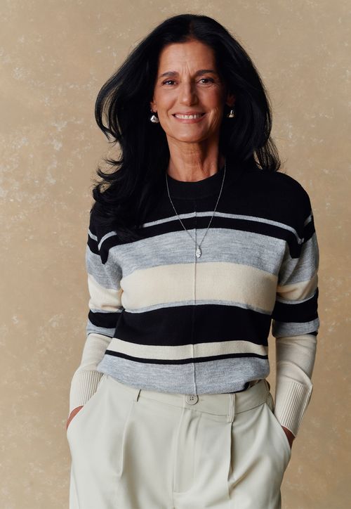Sweater Mujer Tachas Gris