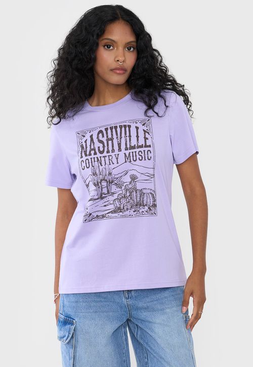 Polera Mujer Fun Regular Western Lila