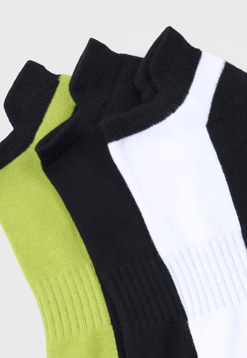 Calcetines Hombre Deportivo Cortos Tripack Color Verde