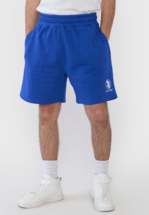 Short Hombre Bordado College Azul