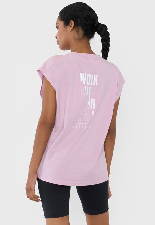 Polera Mujer Deportiva Amplia Fun Rosado