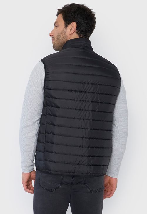 Parka Hombre Sin Mangas Color Negro