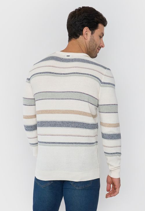 Tejido Hombre Summer Rayas Ecru