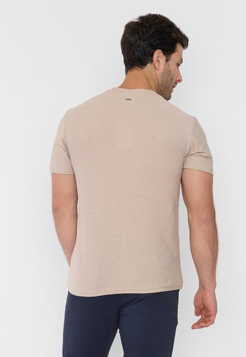 Polera Hombre Textura Beige