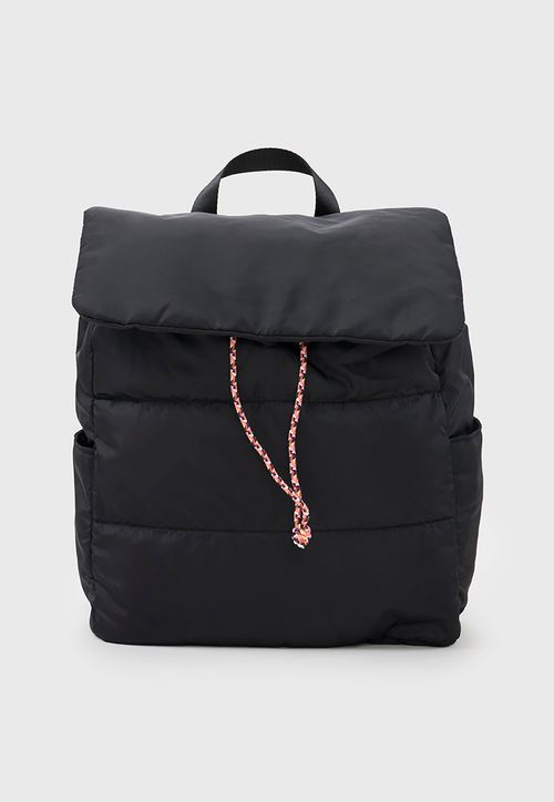 Mochila Mujer Nylon Color Negro