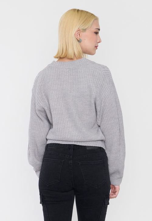 Cárdigan Mujer Color Gris
