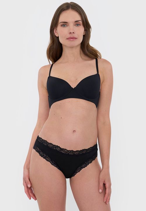 Calzón Mujer Bikini Color Negro