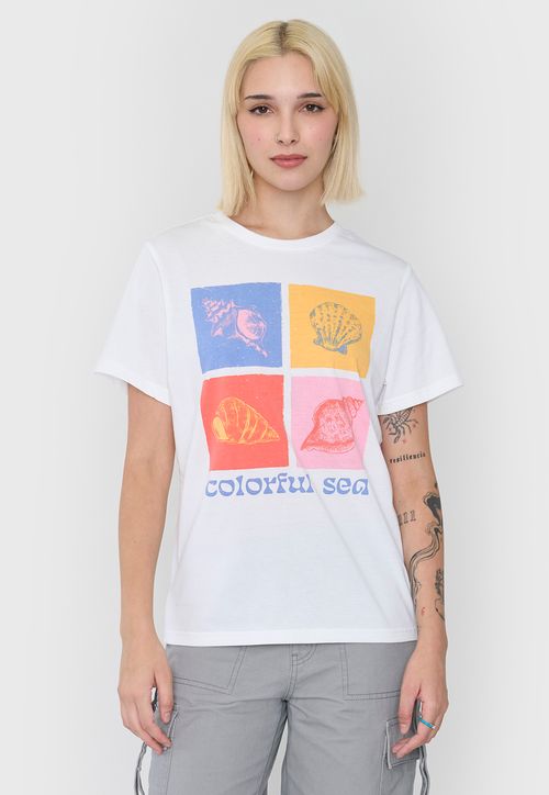 Polera Mujer Color Blanco Fun Regular