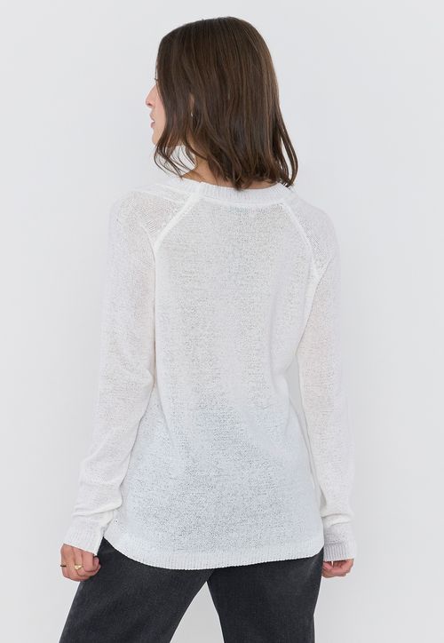 Tejido Mujer Cinta Gris Blanco