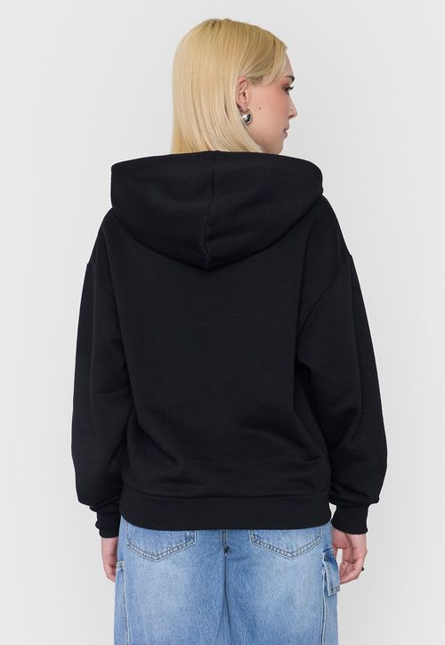 Polerón Mujer Hoodie Print Negro