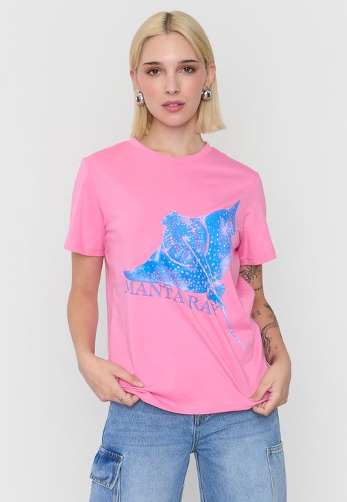 Polera Mujer Fun Regular Rosado Pastel