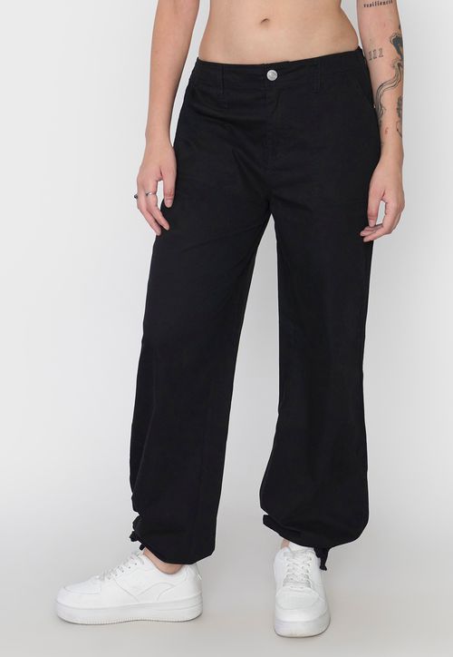 Pantalón Mujer Ajustable Negro