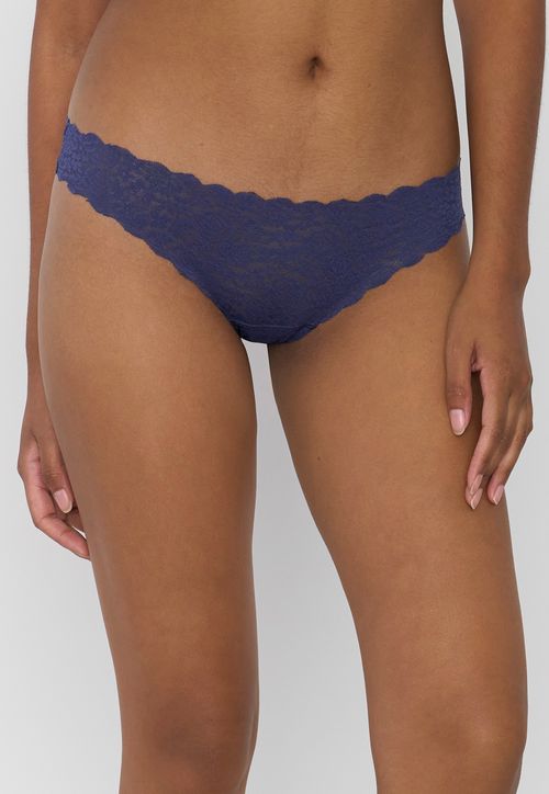 Calzón Mujer Bikini Encaje Color Azul