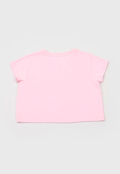 Polera Niña Teen M/C Print Strass Rosado