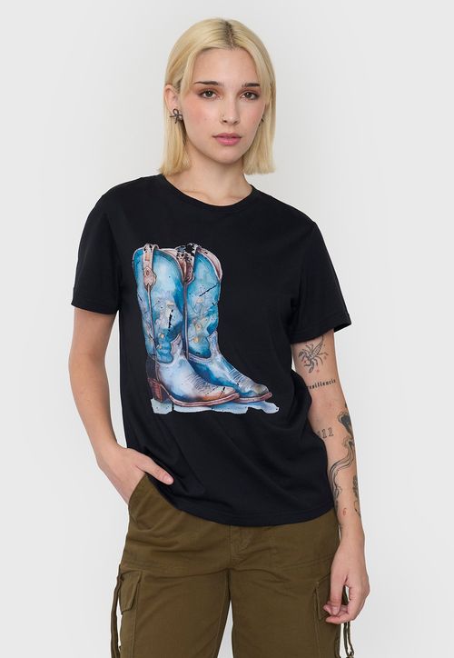 Polera Mujer Color Negro Fun Regular