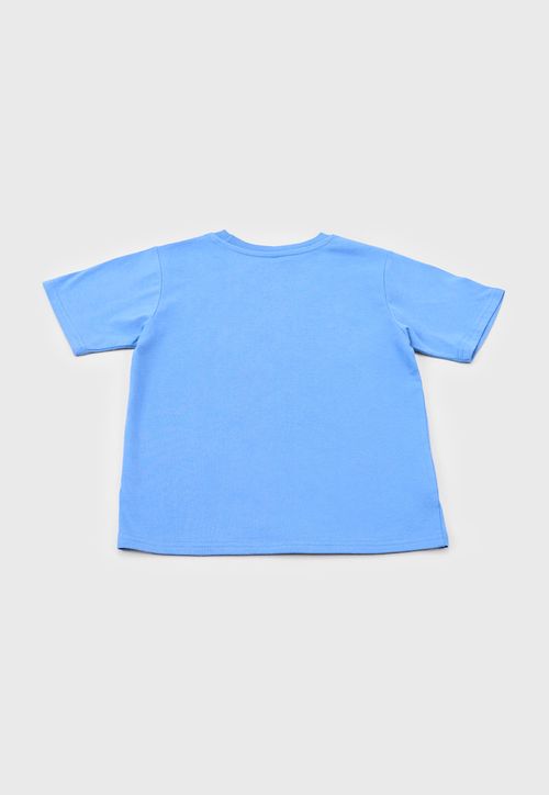 Polera Niño Kids M/C Print Fluor Celeste