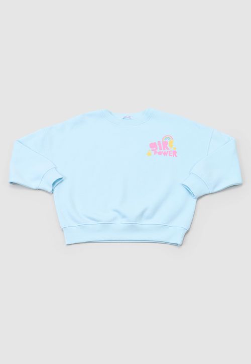 Poleron Niña Kids Pullover Celeste