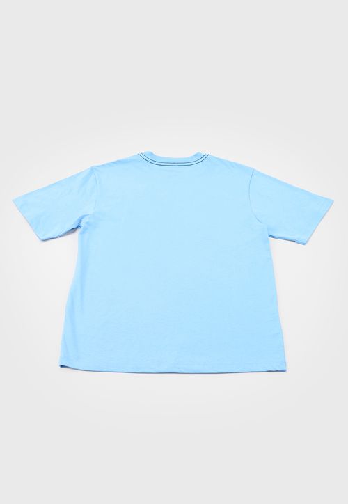 Polera Niño Teen M/C Focal Print Celeste