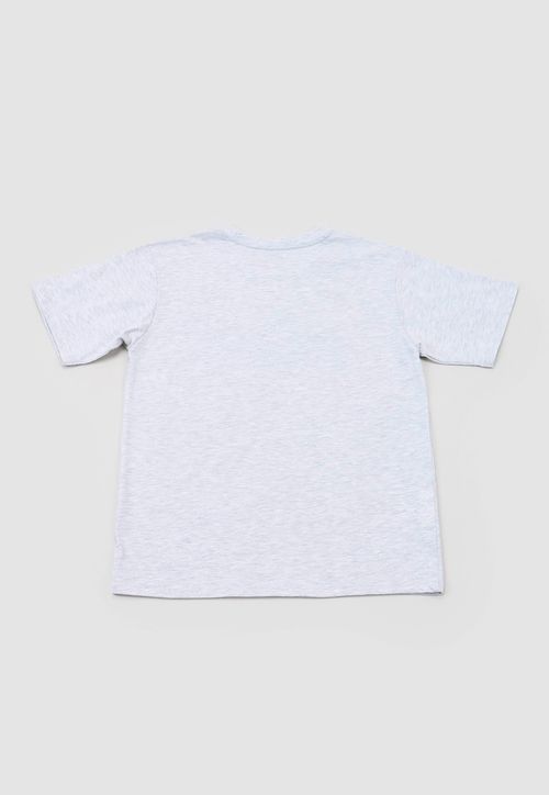 Polera Niño Teen M/C Back Print Gris