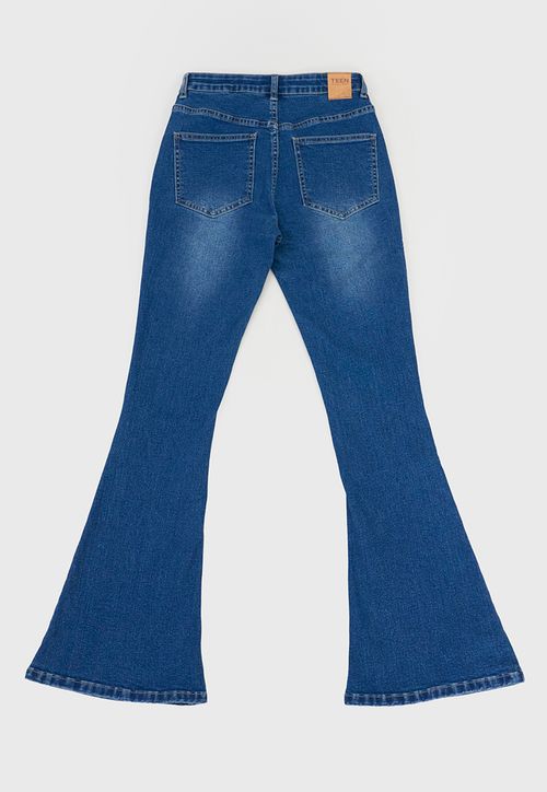 Jeans Niña Teen Flare Color Azul Oscuro