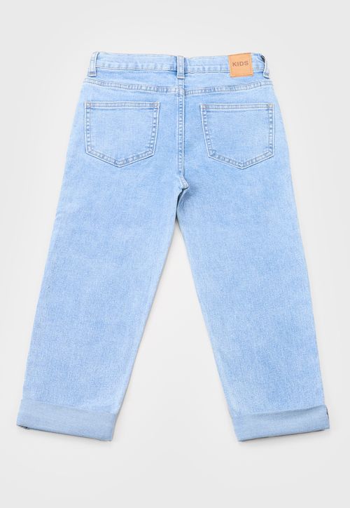 Jeans Niña Kids Mom Fit Azul Claro