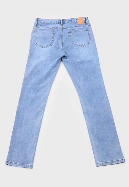 Jeans Niño Teens 5 Bolsillos Azul Claro