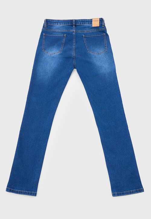 Jeans Niño Teens 5 Bolsillos Azul Oscuro