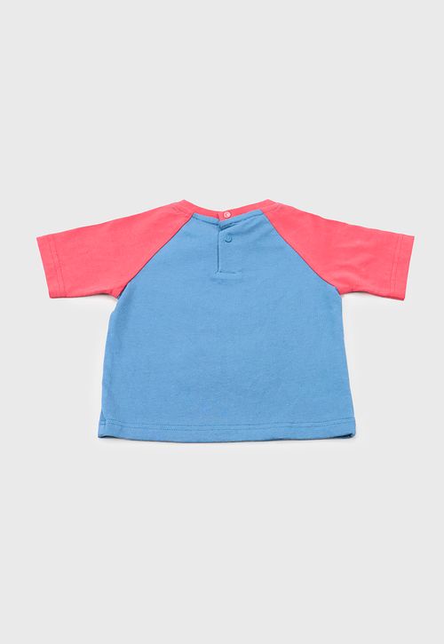 Polera Bebe Niño M/C Interactiva Azul
