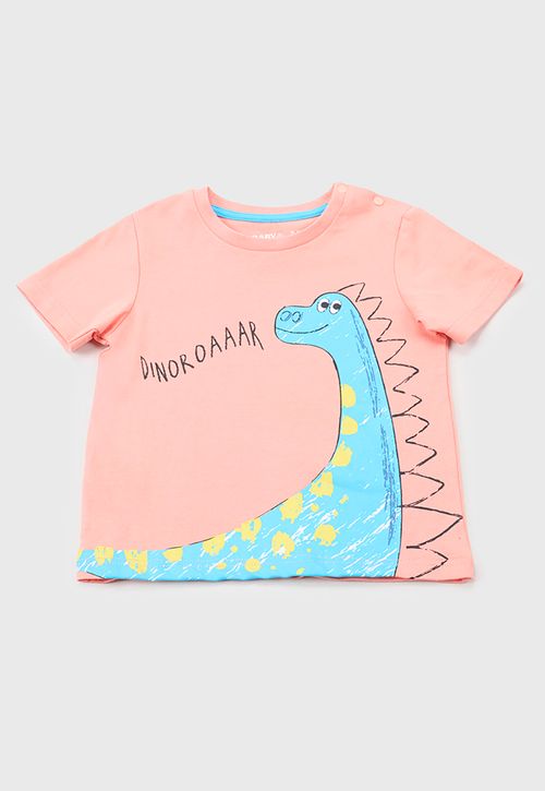 Polera Bebe Niño M/C Fun Naranjo