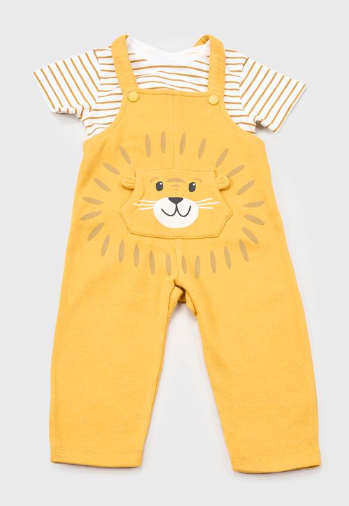 Jardinera + Polera Bebe Niño Amarillo