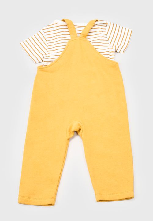 Jardinera + Polera Bebe Niño Amarillo