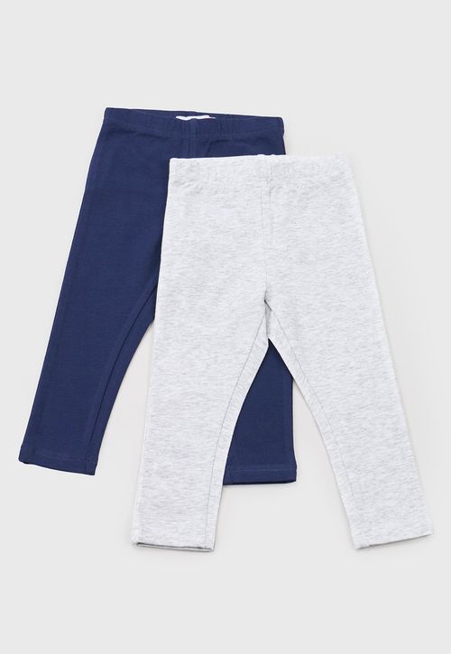 Calza Bebe Niña Bipack Solida Gris Melange