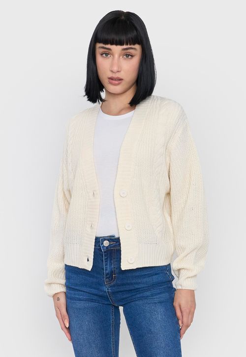 Cárdigan Mujer Color Beige