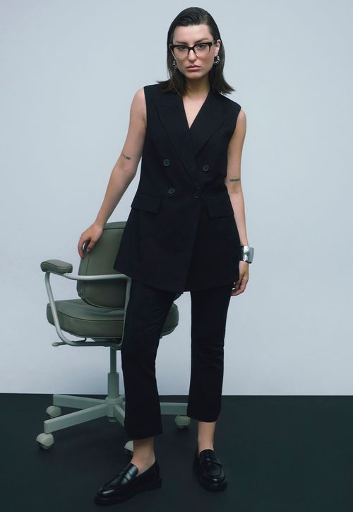 Pantalón Mujer Negro Básico