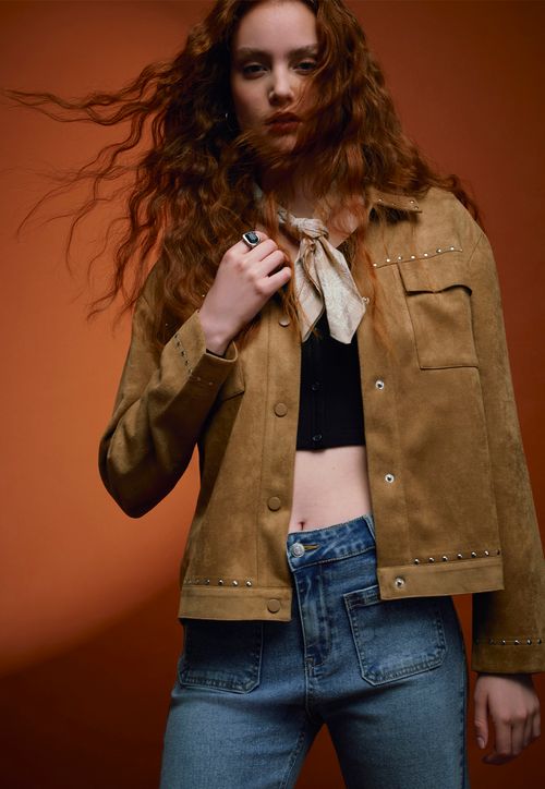 Chaqueta Mujer Western Camel