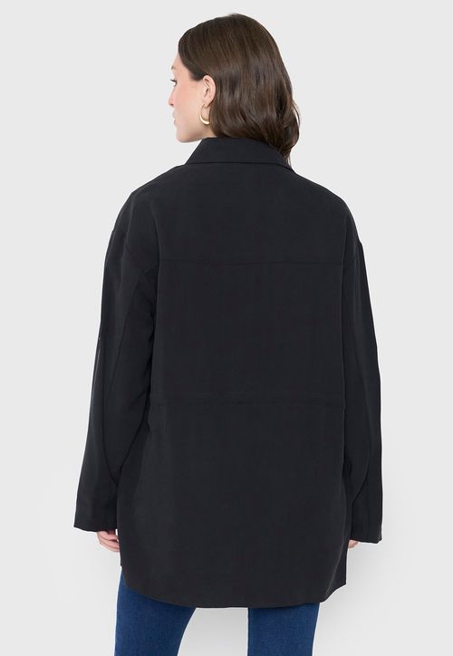 Chaqueta Mujer Fluida Negro