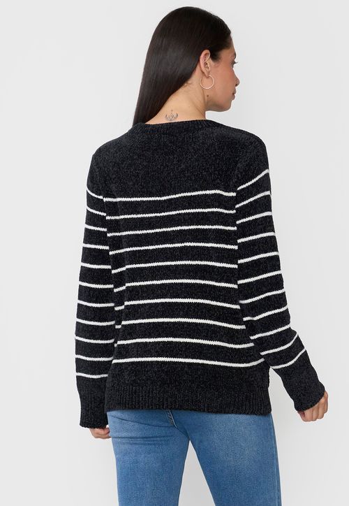 Sweater Mujer Chenille Negro