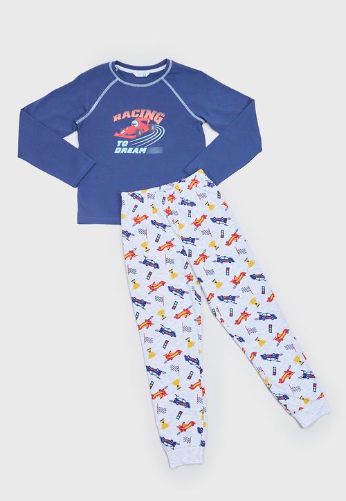 Pijama Niño Kids Largo Azul