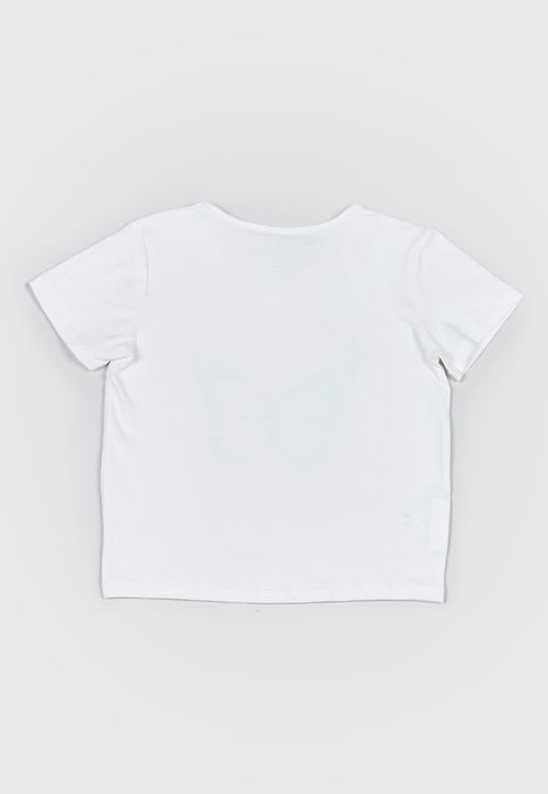 Polera Niña Teen M/C Texto Blanco