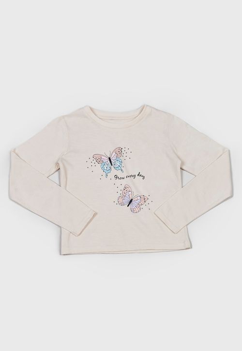 Polera Niña Kids M/L Glitter Beige