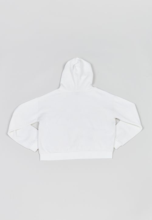 Poleron Niña Teen Focal Print Blanco