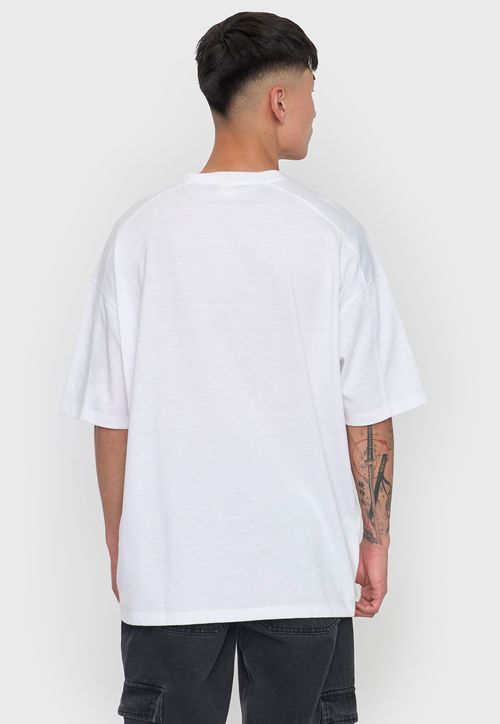 Polera Hombre Bordado Urbana Blanco