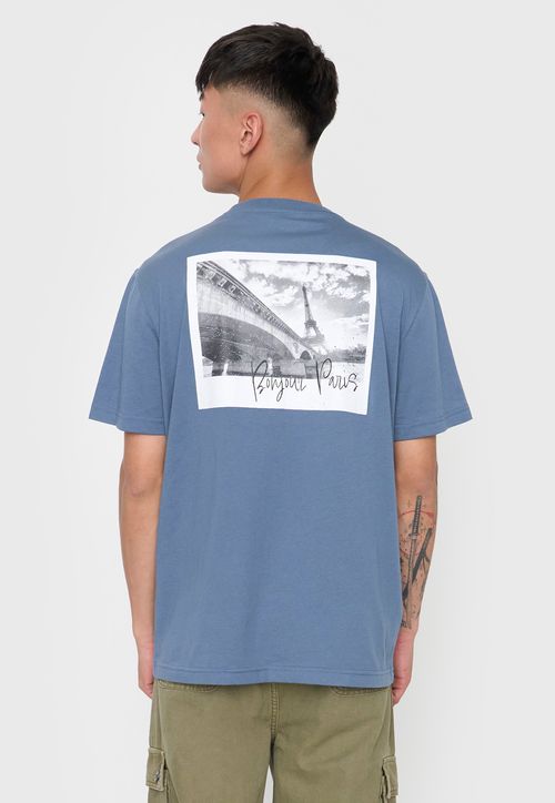 Polera Hombre Fun Photoprint Color Azul Medio