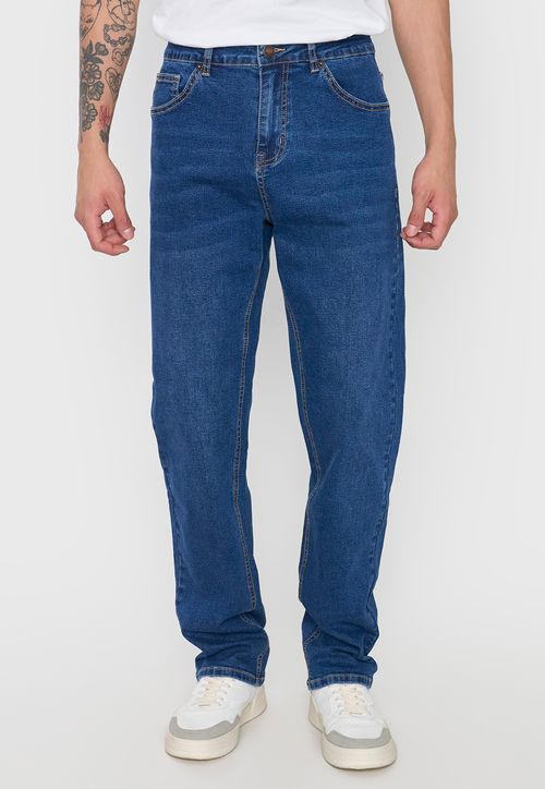 Jeans Hombre Slim Spandex Azul Oscuro