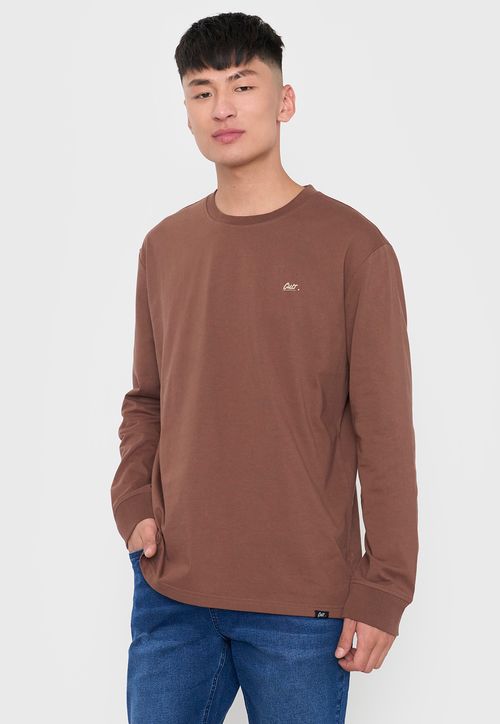 Polera Hombre M/L Cafe