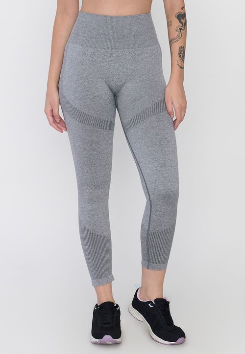 Calza Mujer Deportiva Seamless Gris