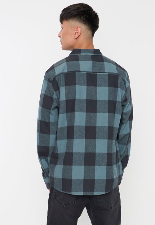 Camisa Hombre Cuadros Color Azul