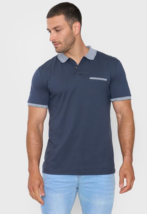 Polera Hombre Preppy Azul