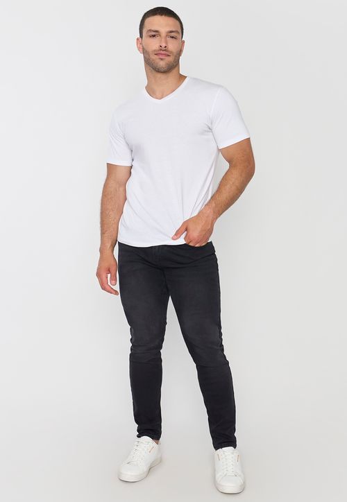 Jeans Hombre Skinny Negro